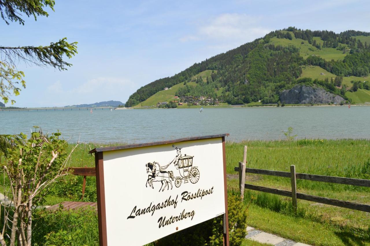 Hotel Garni Rosslipost Unteriberg Bagian luar foto